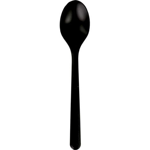 Circulware - Spoon | cuillère à café Réutilisable | PP | 130 mm | Noir | Sac de 50 pièces