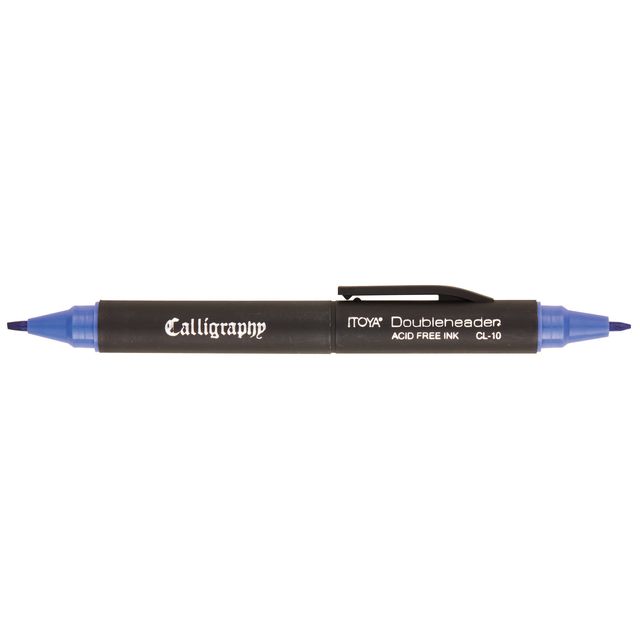 Itoya -  Kalligrafiepen  cl10 1.5 en 3.0mm blauw