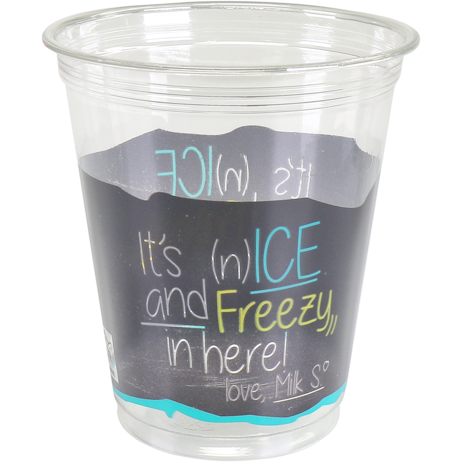 Depa -  | Milkshakebeker | ICE is (N)ICE | Gerecycled PET | 300ml | 12oz | Ø90mm | transparant/blauw | 800 stuks