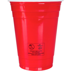 Klika - PartyCup | PS | 400 ml | 16oz | Rouge | 50 pièces