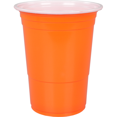 DEPA® - ® | PartyCup | PP | 400 ml | 16oz | 115 mm | Orange | Manche avec 50 pièces