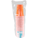 DEPA® - ® | PartyCup | PP | 400 ml | 16oz | 115 mm | Orange | Manche avec 50 pièces