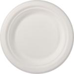 Depa - Bord | rond | 1-vaks | bagasse (suikerrietpulp) | Ø15cm | wit | 8 stuks