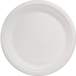 Depa - Bord | rond | 1-vaks | bagasse (suikerrietpulp) | Ø23cm | wit | 8 stuks