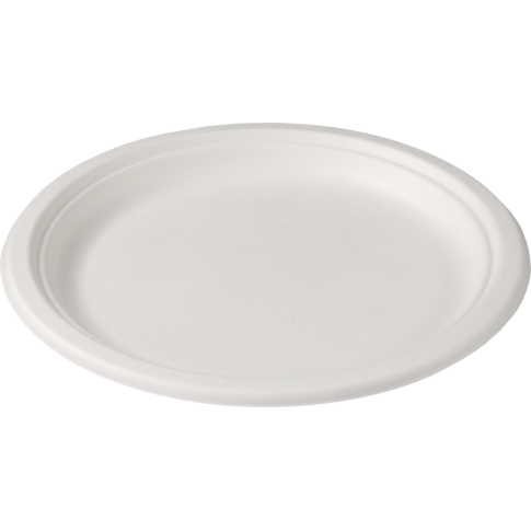 Depa - Bord | rond | 1-vaks | bagasse (suikerrietpulp) | Ø23cm | wit | 8 stuks