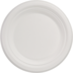 Depa - Bord | rond | 1-vaks | bagasse (suikerrietpulp) | Ø18cm | wit | 12 stuks