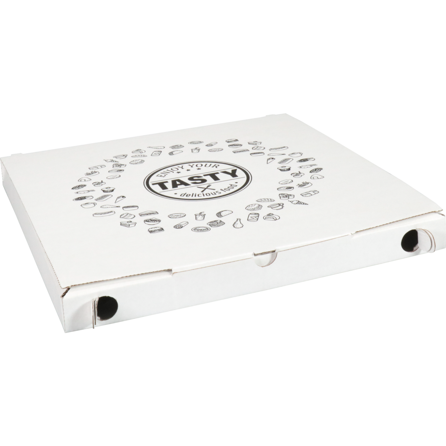 Klika -  Pizzadoos | TASTY | golfkarton | 32x32x3cm | vegetale | wit | 150 stuks
