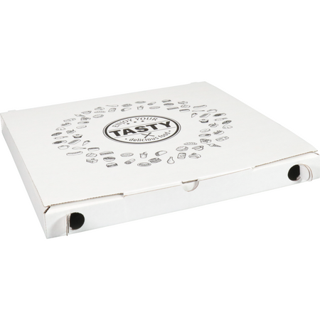 Klika -  Pizzadoos | TASTY | golfkarton | 32x32x3cm | vegetale | wit | 150 stuks
