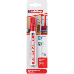 Edding -  permanent marker 3000 rood, op blister