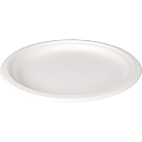 Depa - Bord | rond | 1-vaks | bagasse (suikerrietpulp) | Ø26cm | wit | 50 stuks