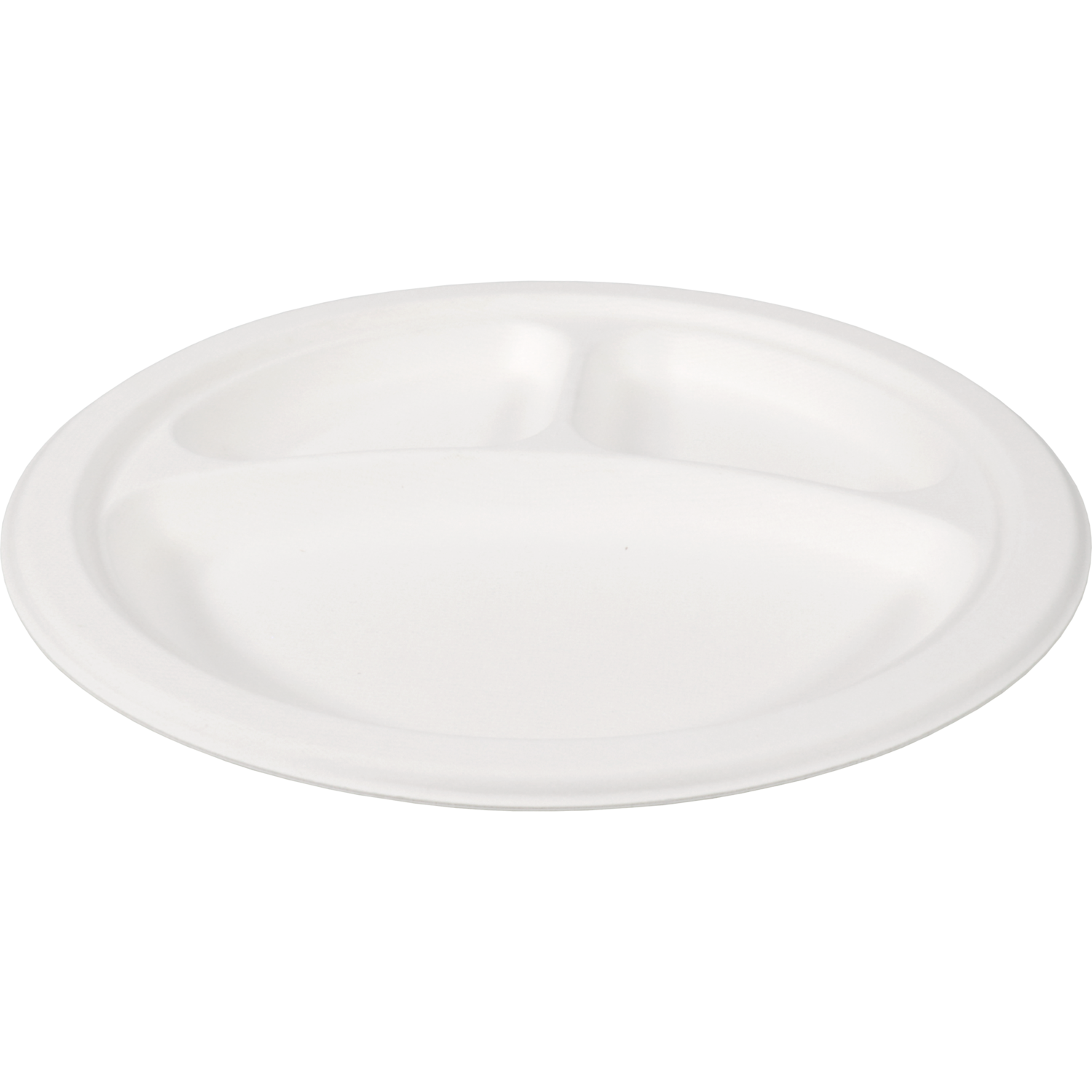Depa -  Bord | rond | 3-vaks | bagasse (suikerrietpulp) | Ø26cm | wit | 500 stuks