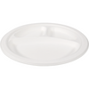 Depa - Bord | rond | 3-vaks | bagasse (suikerrietpulp) | Ø26cm | wit | 50 stuks