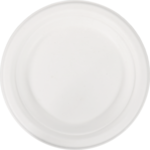 Depa - Bord | rond | 1-vaks | bagasse (suikerrietpulp) | Ø18cm | wit | 50 stuks