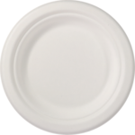 Depa - Bord | rond | 1-vaks | bagasse (suikerrietpulp) | Ø15cm | wit | 50 stuks