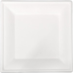 Depa - Bord | vierkant | 1-vaks | bagasse (suikerrietpulp) | 20x20cm | wit | 50 stuks