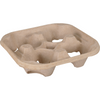 Depa -  Draagtray | 4 bekers | 217x217x48mm | papierpulp | bruin | 200 stuks