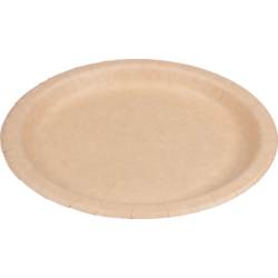 Depa - Bord | rond | 1-vaks | karton | Ø22cm | naturel | 100 stuks