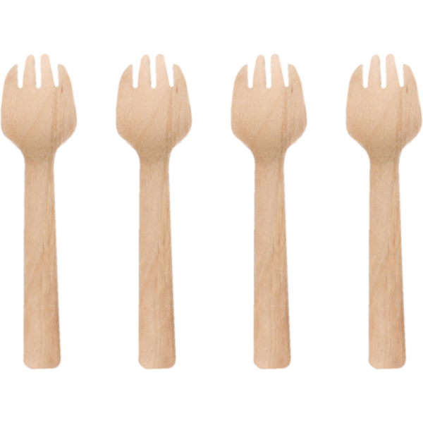 Depa -  cocktailvorkje hout 100mm naturel 100 stuks