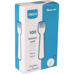 DEPA® - ® Fork | Dessertgabel Holz | 140 mm | Natürlich | 100 Stück