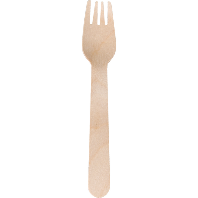 DEPA® - ® Fork | Dessertgabel Holz | 140 mm | Natürlich | 100 Stück