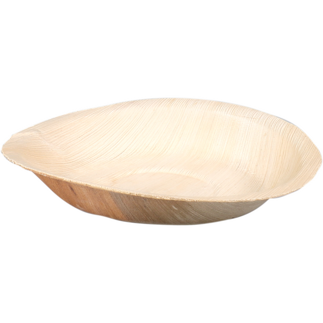 Depa - Bord | rond | 1-vaks | palmblad | Ø18cm | naturel | 25 stuks