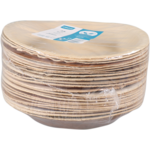 Depa - Bord | rond | 1-vaks | palmblad | Ø18cm | naturel | 25 stuks