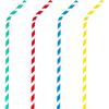 Depa -  Rietje | buigrietje | papier | 220mm | Ø6mm | assorti | 6000 stuks