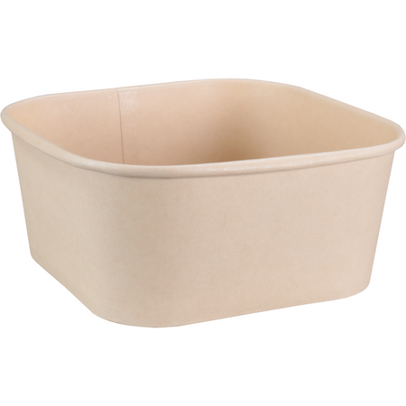 Klika -  Bak | Bamboepapier + PE | 1250ml | saladebak | naturel | 150 stuks