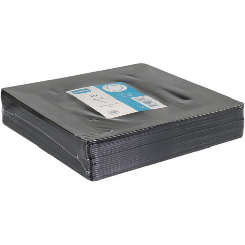 DEPA® - Plastikplatte, wiederverwendbar 16,5 x 16,5 cm schwarze 20 Teile