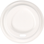 DEPA - LID | Bagasse (pulpe de canne à sucre) Ø80 mm | Blanc | 50 pièces