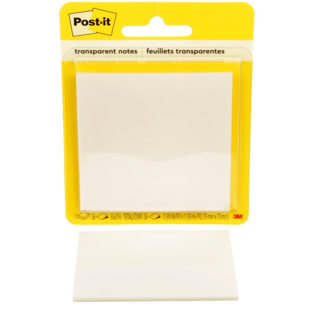 Post-it -  Transparent Notes, 36 vel, ft 73 x 73 mm, op blister