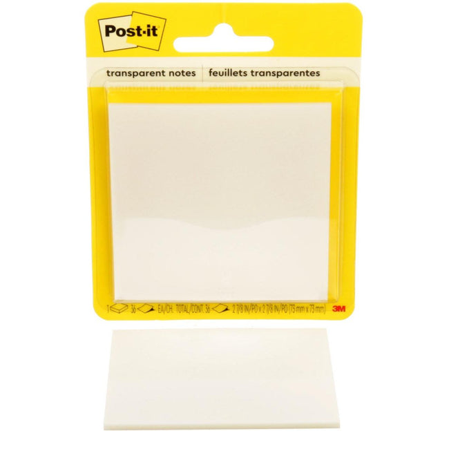 Post-it -  Transparent Notes, 36 vel, ft 73 x 73 mm, op blister
