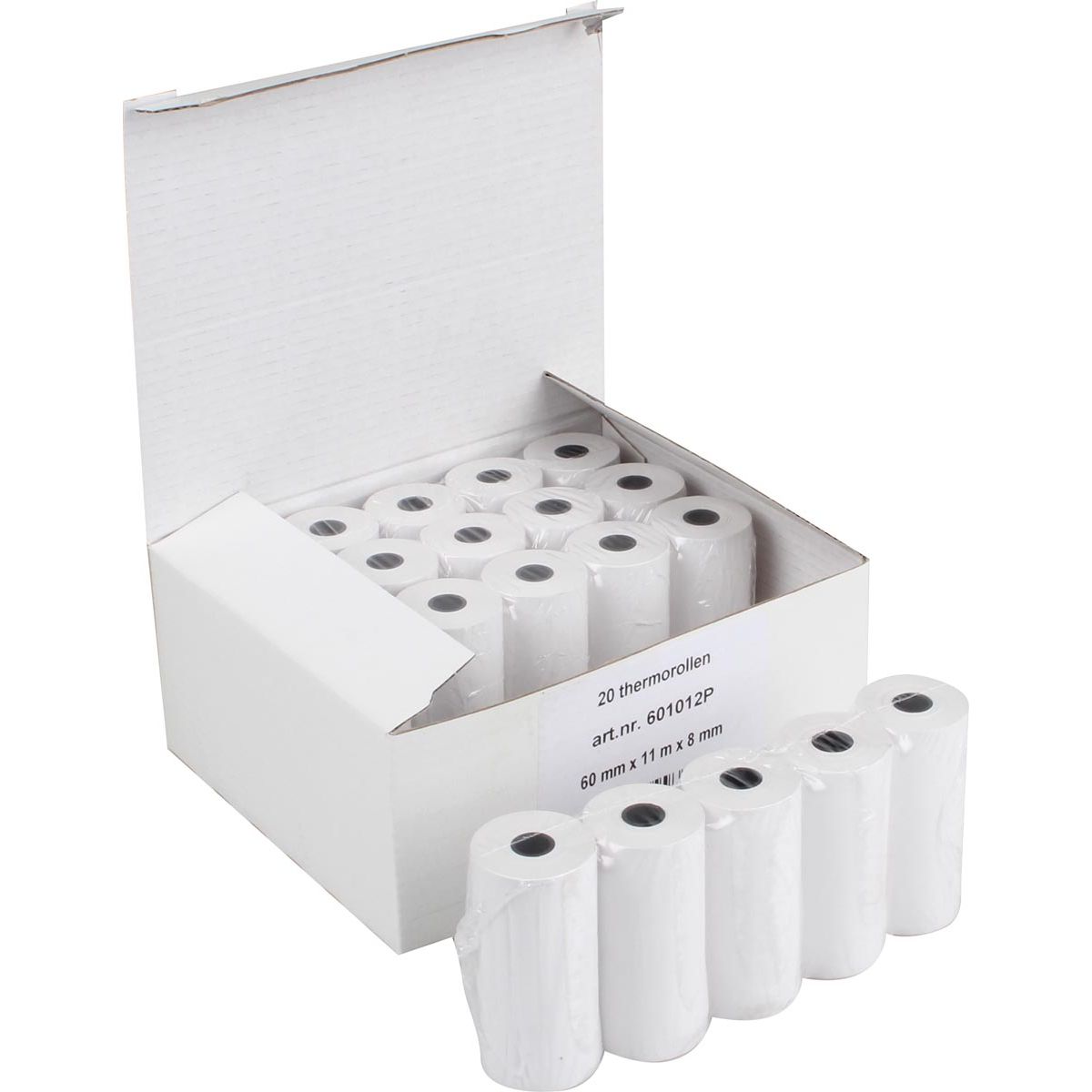 Klika -  Thermische rekenrol ft 60 mm, asgat 8 mm, lengte 11 meter, pak van 20 rollen