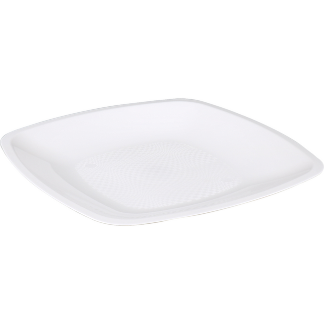 Paardekooper -  Bord | Use reuse | reusable | vierkant | 1-vaks | pP | 18x18cm | wit | 300 stuks