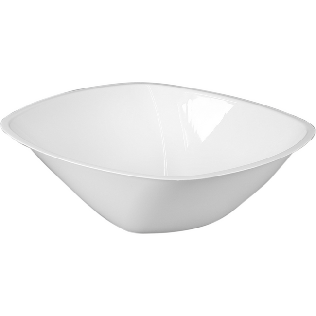 Goldplast - Skala Salatskala Wiederverwendbar | pp | 1300 ml | 21x21cm | Verwenden Sie Wiederverwendung | Weiß | 3 Stück