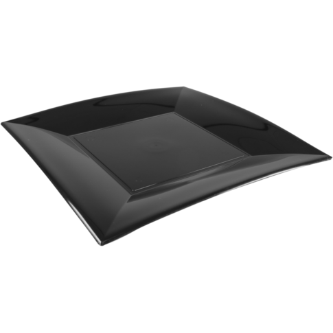 Goldplast - Bord | Use reuse | reusable | vierkant | 1-vaks | pP | 29x29cm | zwart | 12 stuks