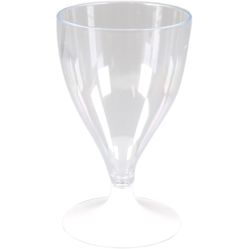 Goldplast - Glas | wijnglas | onbreekbaar | met losse voet | reusable | pS | 200ml | transparant/wit | 6 stuks