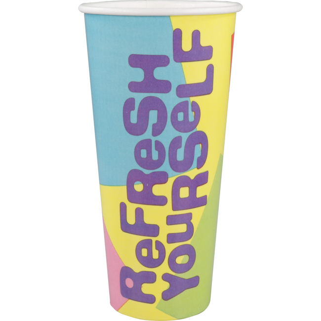 DEPA - | Cup milkshake | Actualiser | Cardboard + PE | 500 ml | 22oz | 170 mm | Manche avec 50 pièces