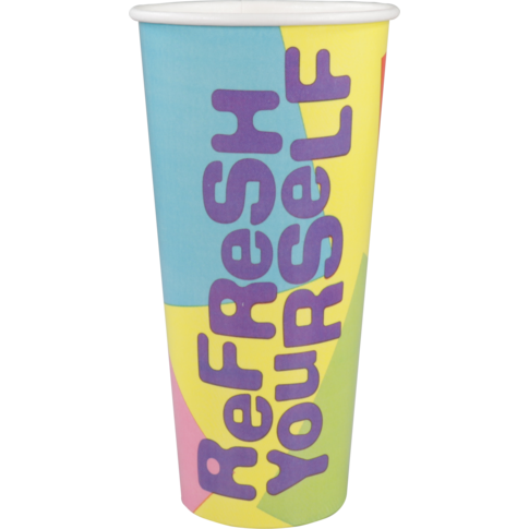 DEPA® - ® | Cup milkshake | Actualiser | Cardboard + PE | 500 ml | 22oz | 170 mm | Manche avec 50 pièces