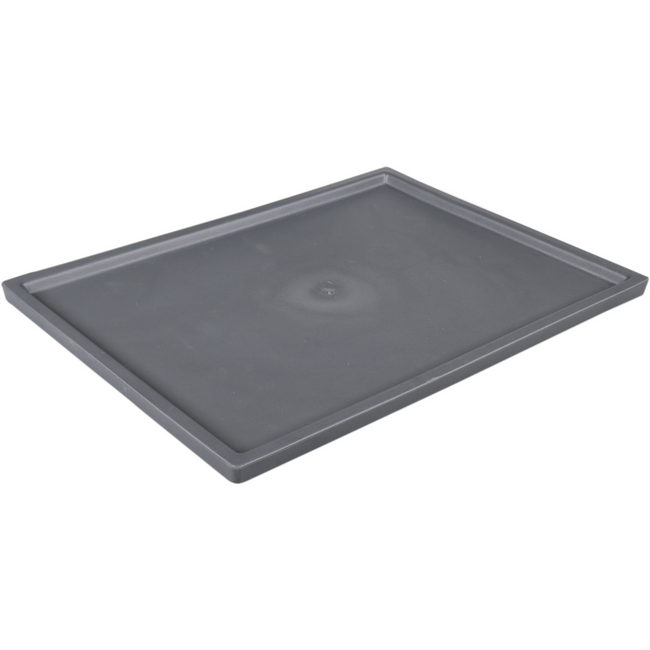 Ornamin - CDE | TPE | rectangulaire Réutilisable | Incassable | Anthracite | 10 morceaux