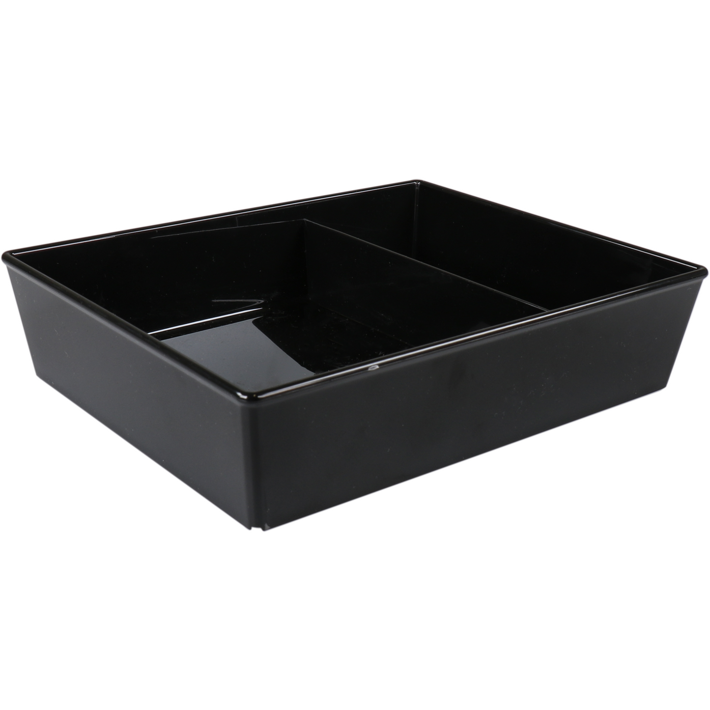 Ornamin - Skala Wiederverwendbar | Unzerbrechlich | 2-Box | San | rechteckig 1250 ml | 220x180x50mm | Schwarz | 10 Stück