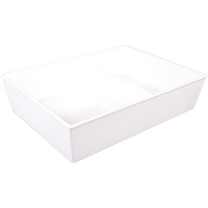 Ornamin - Échelle | réutilisable | incassable | 2 compartiments | SAN | rectangulaire | 1900 ml | 260x190x60mm | blanc | 10 pièces