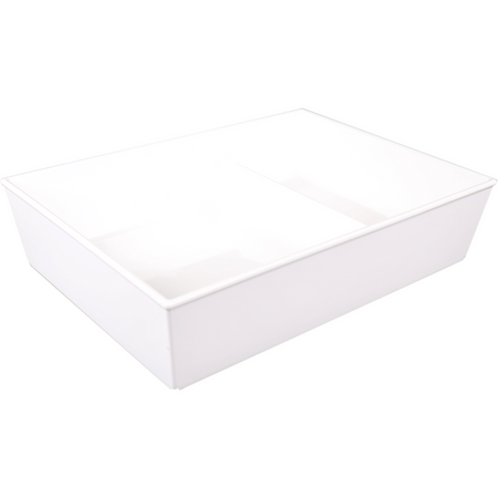 Ornamin - Escala | reutilizable | irrompible | 2 compartimentos | SAN | rectangulares | 1900ml | 260x190x60mm | blanco | 10 piezas
