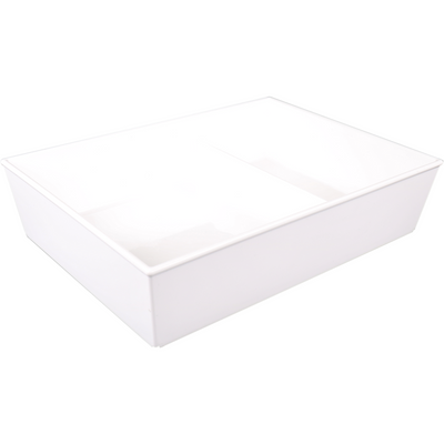 Ornamin - Scale | reusable | unbreakable | 2 compartments | sAN | rectangular | 1900ml | 260x190x60mm | white | 10 pieces