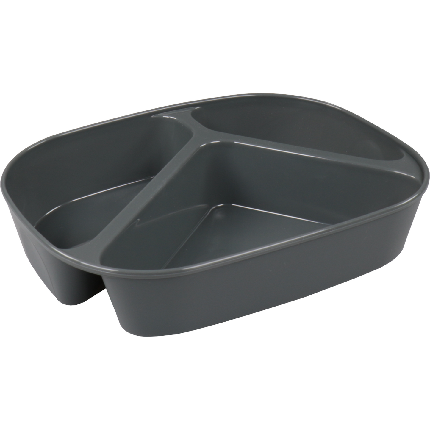 Circ - Schaal | menuschaal | reusable | 3-vaks | pP | rechthoekig | 880ml | 236x181x47mm | grijs | 48 stuks