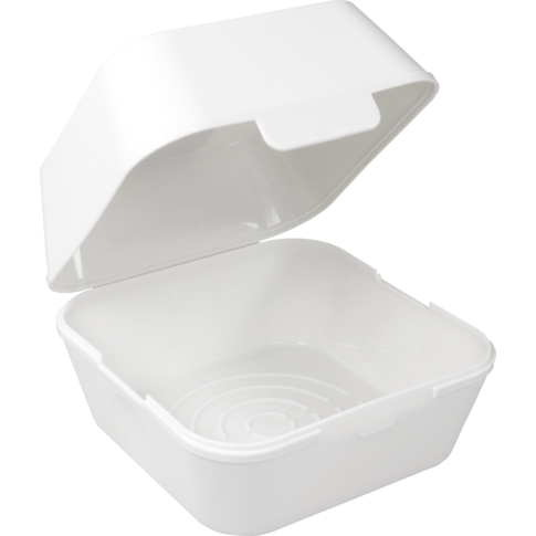 Circ Bak | PP | réutilisable | boîte à hamburger | 125x125x102mm | blanc | 48 pièces
