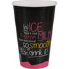 Depa -  | Milkshakebeker | ICE is (N)ICE | Karton + PE | 400ml | 16oz | Ø90mm | zwart/roze | 1000 stuks