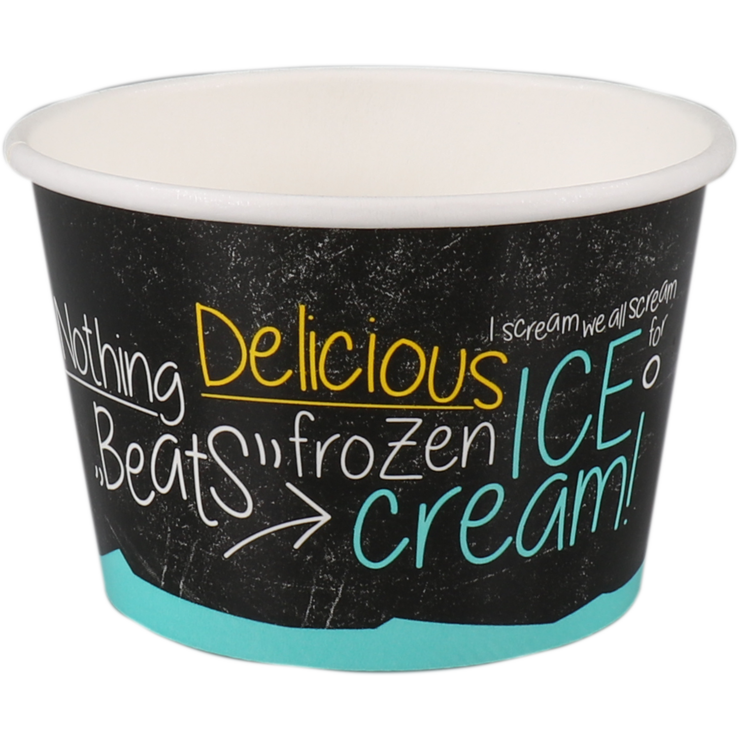Depa -  Cup | ijscup | karton + PE | 200ml | 8oz | Ø 95mm | 62mm | blauw/zwart | 1000 stuks