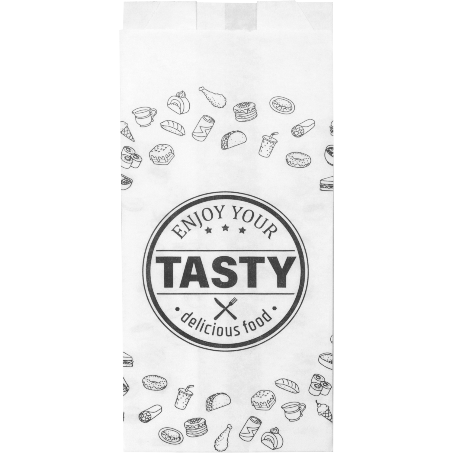 Klika - Borsa | Borsa per snack | Carta sostitutiva | N. 1 | 1 oncia | 9,5/3 |25x22 cm | GUSTOSO | bianco | 5 chilogrammi
