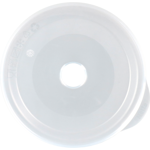 Circ - Deckel | Pp | Runde | Wiederverwendbar | mit Loch | Ø90mm | Transparent 10 Stück